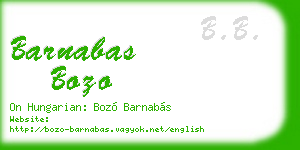 barnabas bozo business card